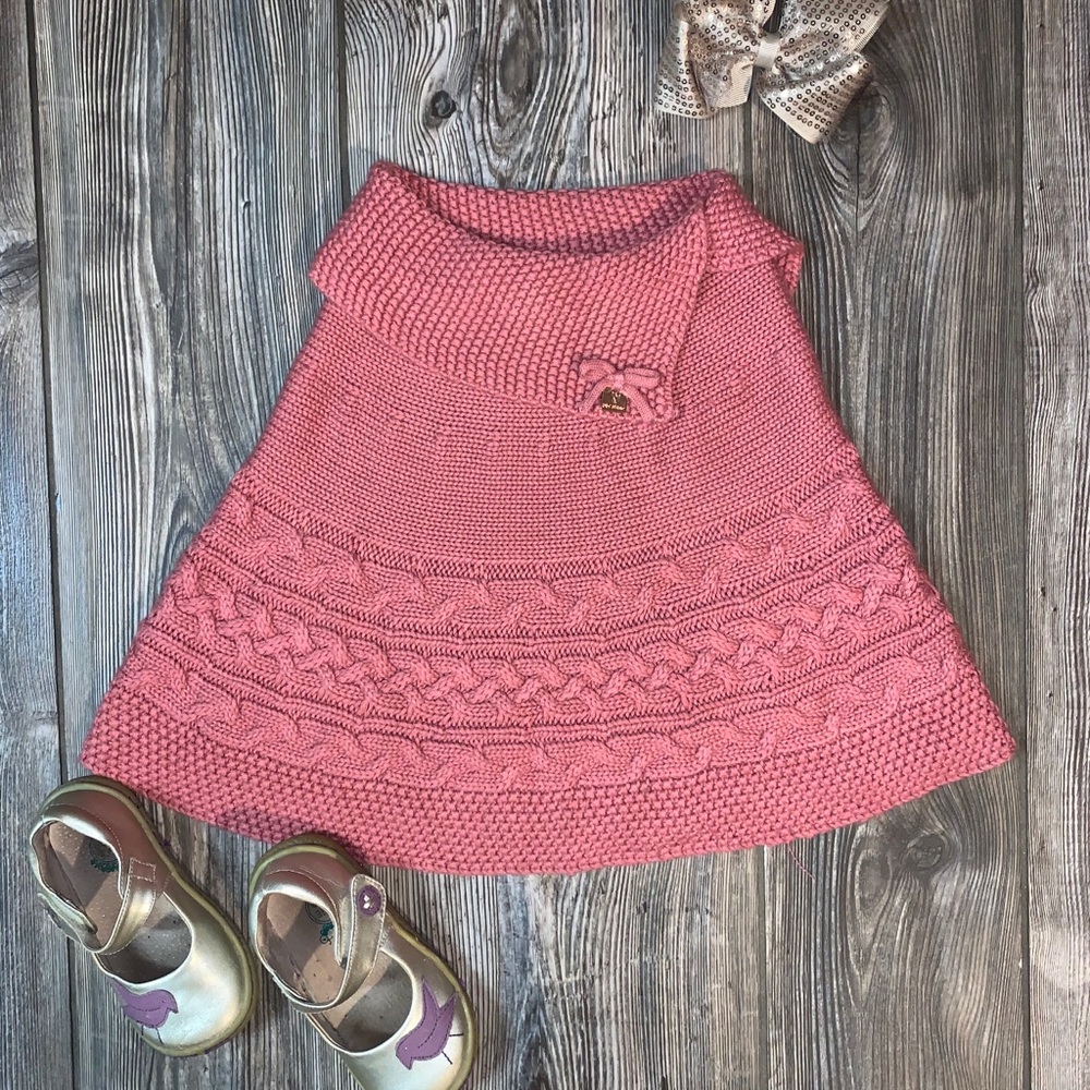 Mayoral Pink Knitted Cape - Size: 2T
